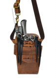 Vintage Friseur Gürteltasche vintage brown Leder
